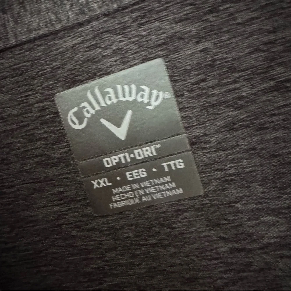 Callaway Opti Dry Golf Polo Shirt XXL Sporty Gray Mens Athleisure Minimalist